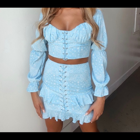 Sky Blue 2 piece skirt set!! 👗💙 - Picture 4 of 4